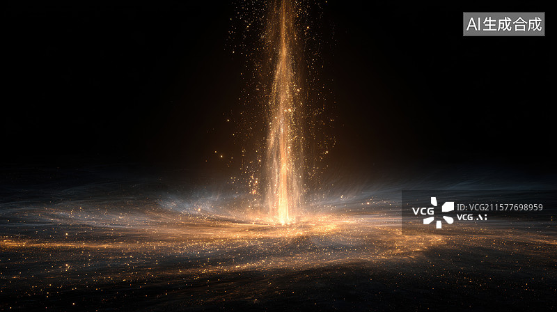 【AI数字艺术】黑洞喷流的壮观景象图片素材