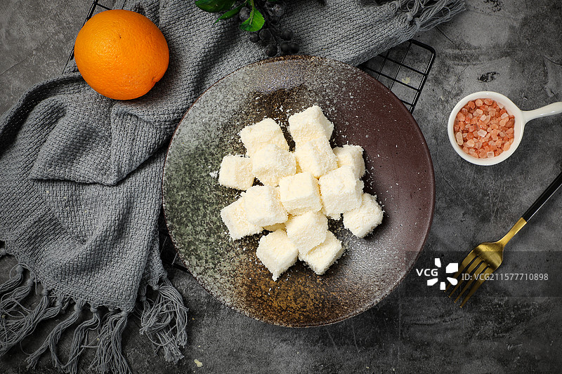 椰奶豆腐图片素材