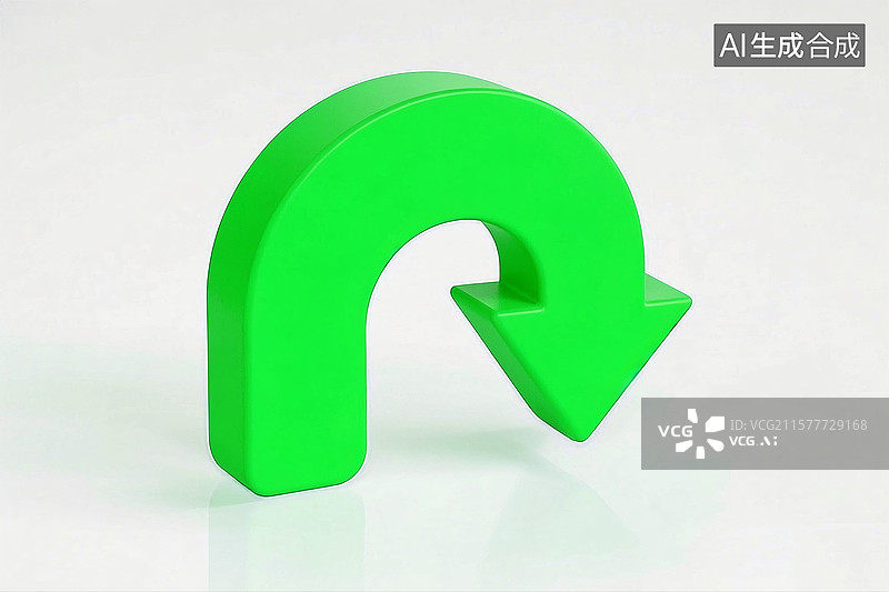【AI数字艺术】向下的绿色箭头图片素材