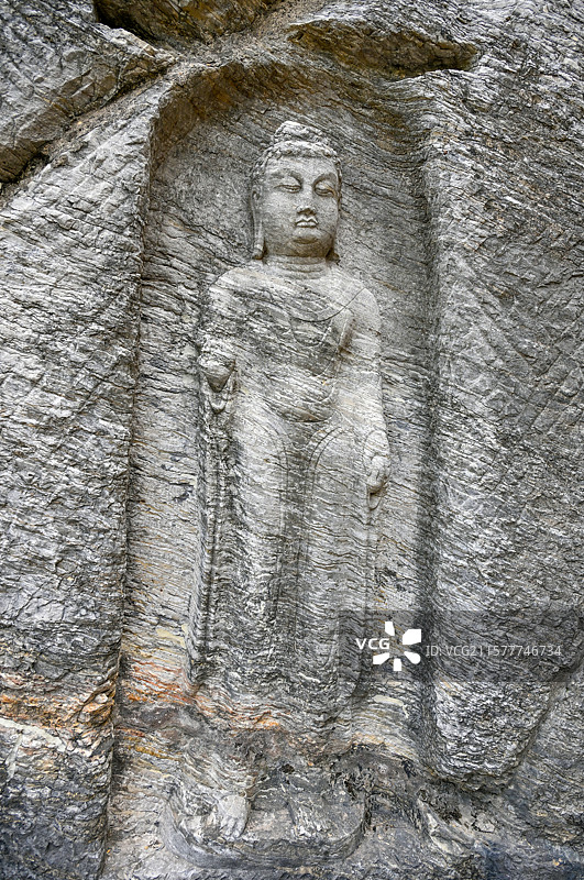 河南省洛阳市世界文化遗产龙门石窟图片素材