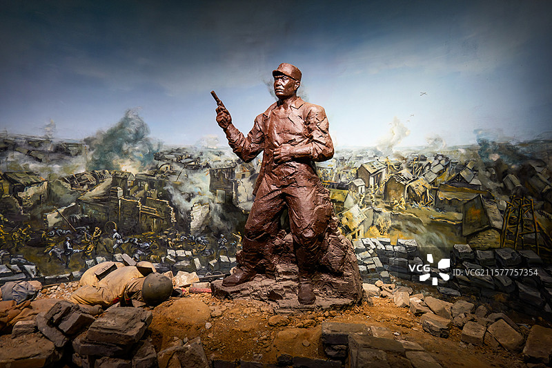 台儿庄大战纪念馆李宗仁史料馆图片素材