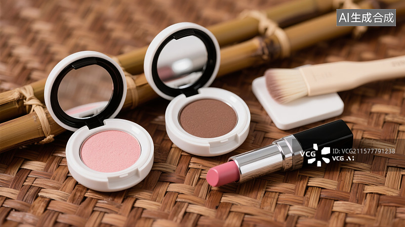 【AI数字艺术】美妆化妆品特写镜头，女性魅力，口红图片素材
