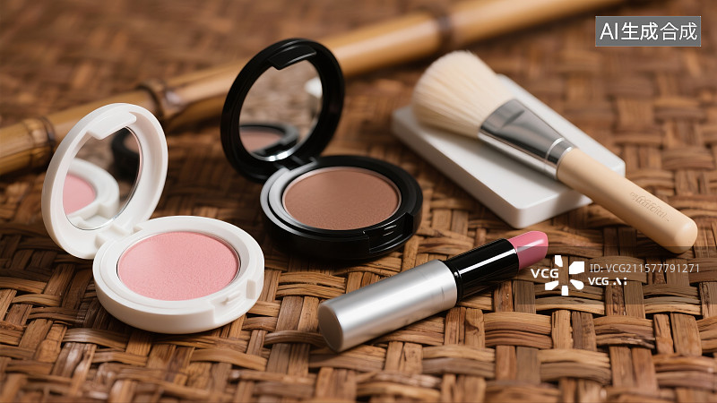 【AI数字艺术】美妆化妆品特写镜头，女性魅力，口红图片素材