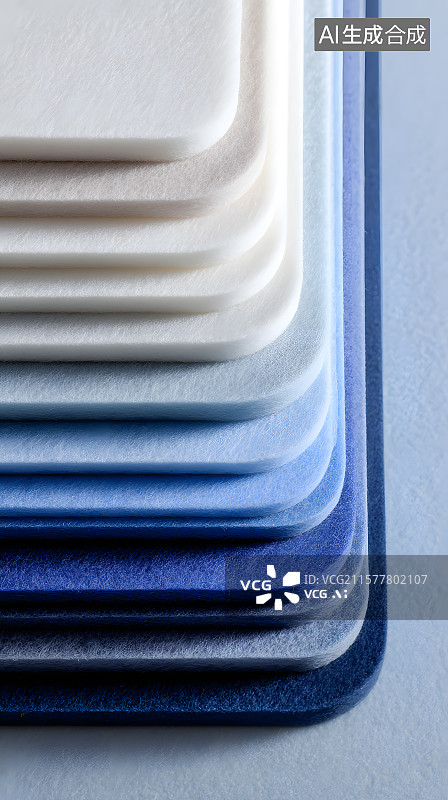 【AI数字艺术】堆叠的彩色垫子图片素材