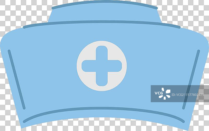 蓝色医疗防护医生帽图片素材