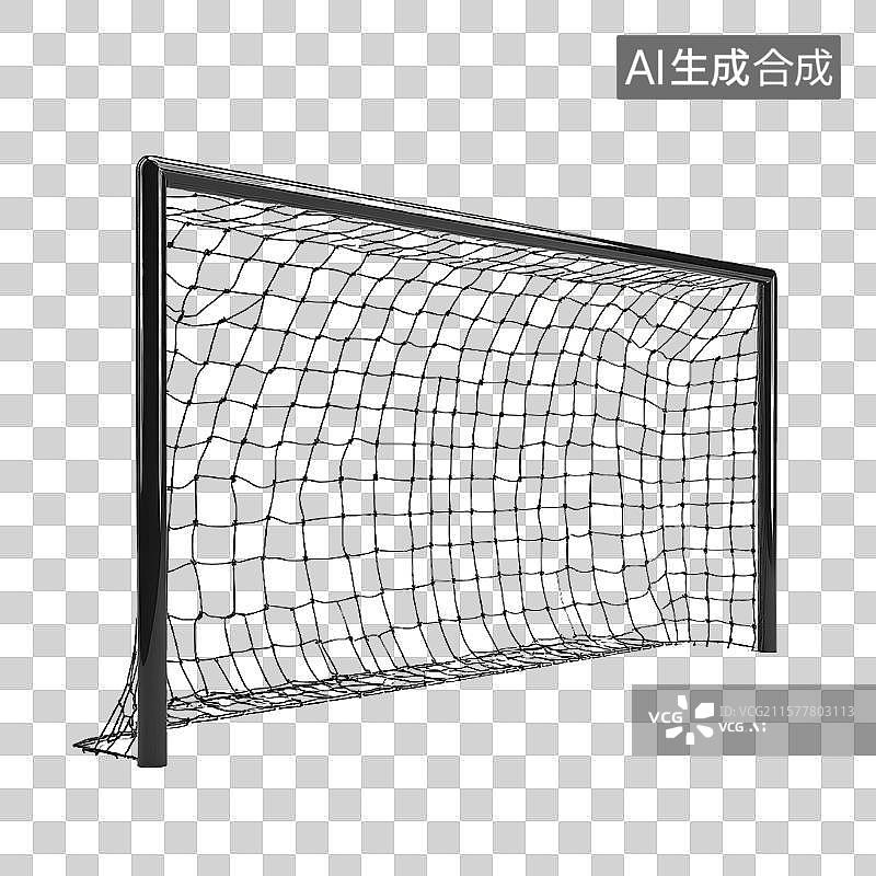【AI数字艺术】足球门框与网图片素材