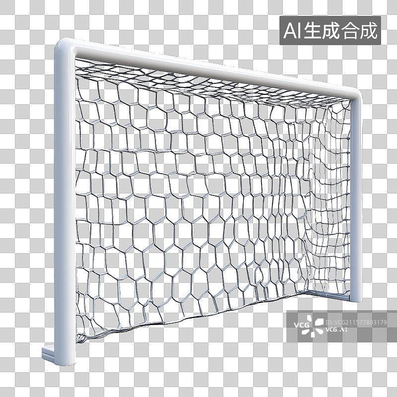 【AI数字艺术】足球门框与网状结构图片素材