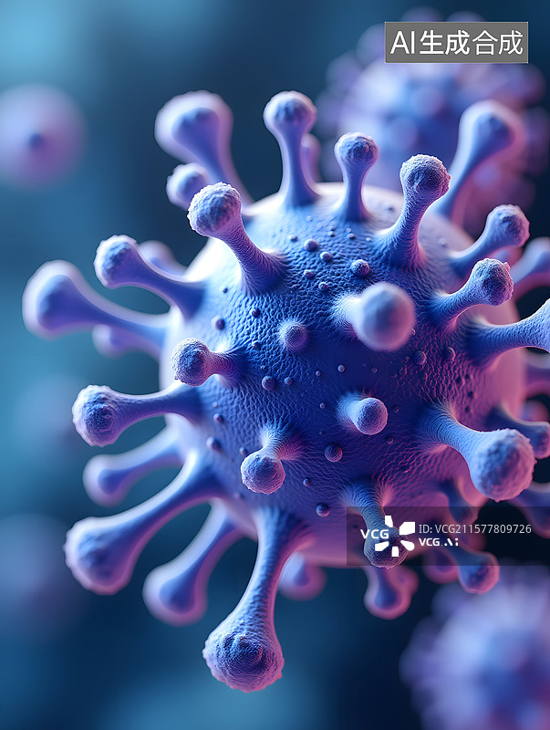 【AI数字艺术】新冠病毒的3d渲染背景图片素材