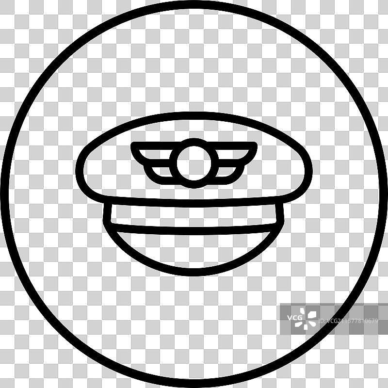 飞行员帽图标设计图片素材