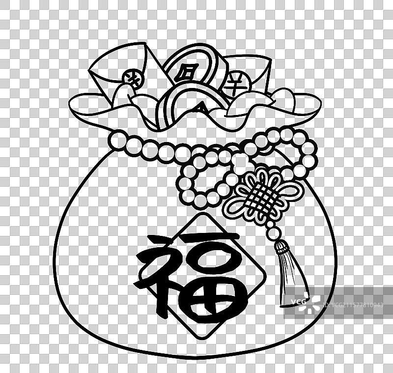 马年马到成功生肖马IP敲鼓年画插画元素图片素材