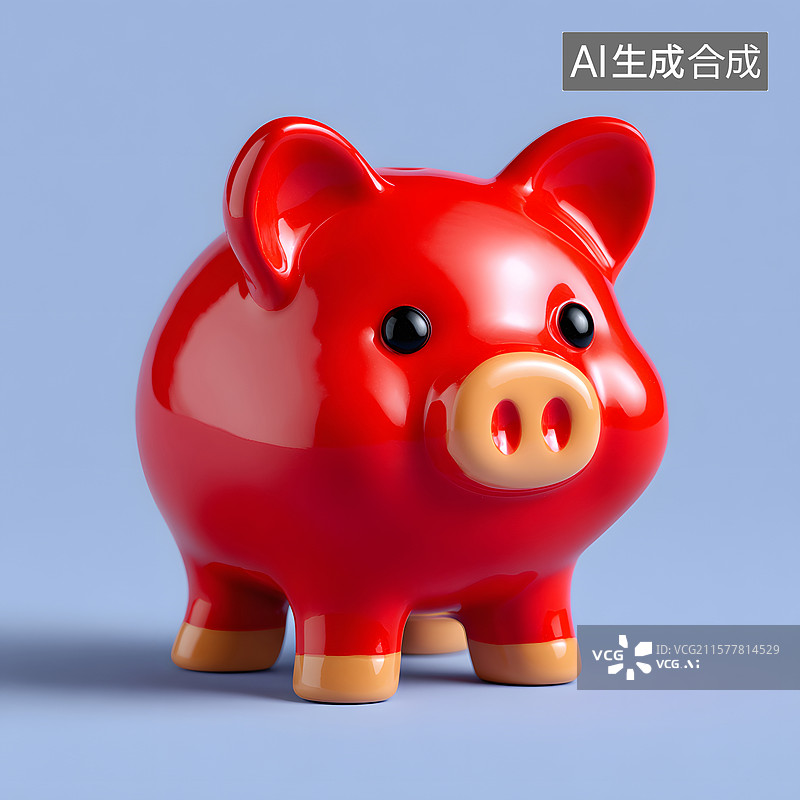 【AI数字艺术】3D小猪存钱罐的金融投资插图图片素材