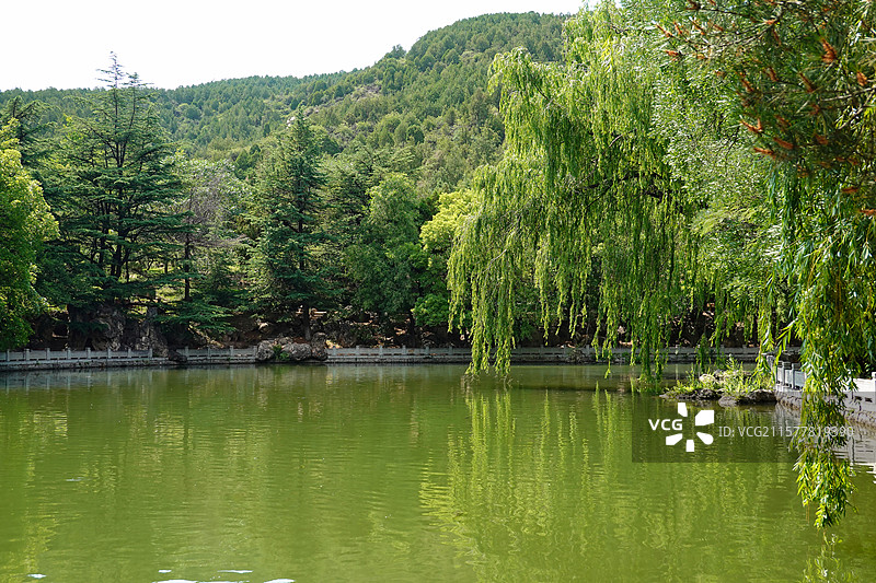 晋祠西湖，晋祠博物馆图片素材
