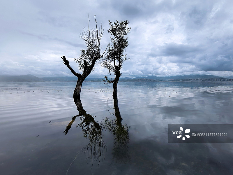 孤独相守图片素材