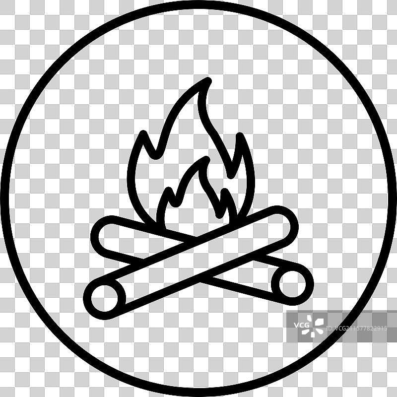 篝火图标设计图片素材