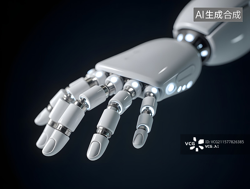 【AI数字艺术】人工智能机器人的手臂插图图片素材
