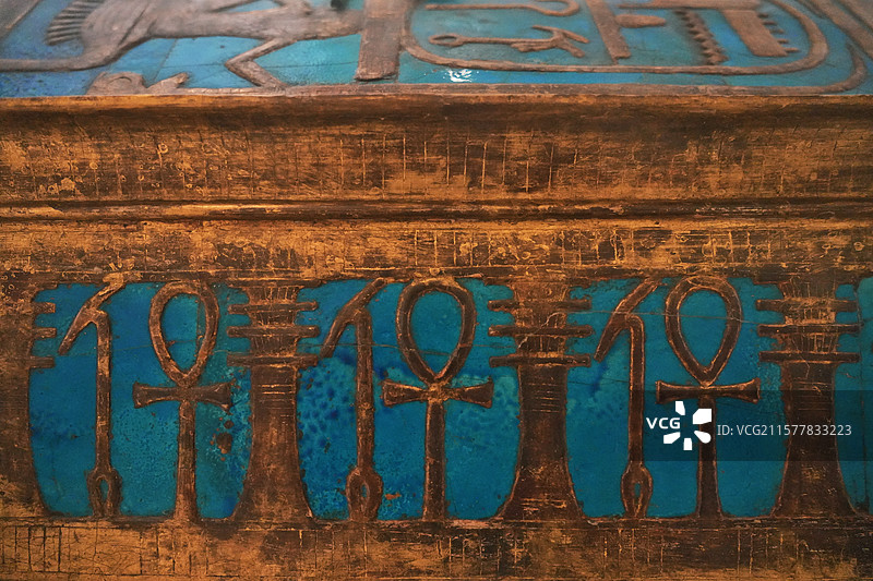 埃及博物馆，古埃及风格文物装饰图案图片素材