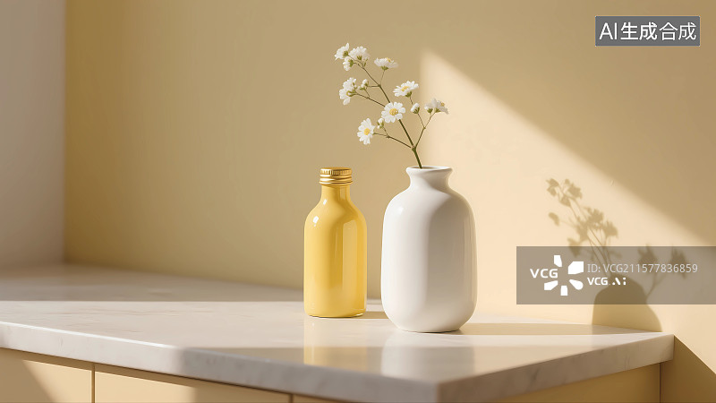 【AI数字艺术】护肤品展示图片素材