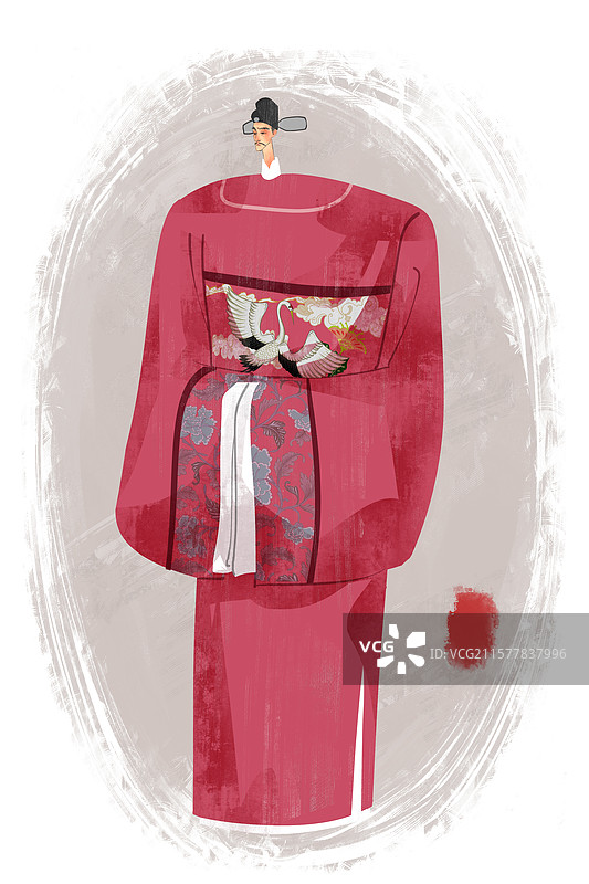 明朝历史名人陈镛插画图片素材