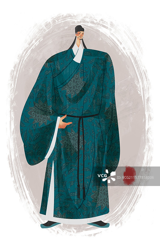 明朝历史名人刘万春插画图片素材