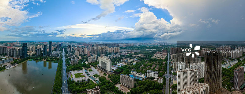 河南洛阳：强对流天气过后，晴空万里图片素材