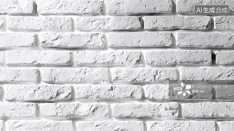 【AI数字艺术】白色砖墙特写图片素材