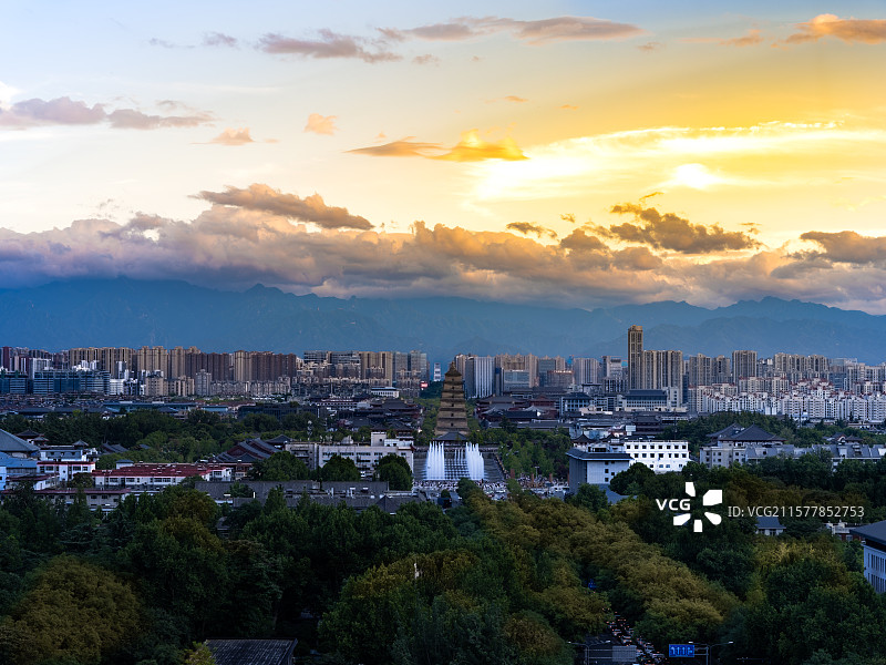 大雁塔揽月阁中轴线图片素材