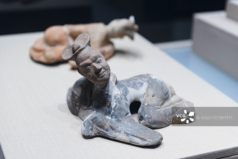 仰观俯听俑 唐代 太原博物馆 锦绣太原历史文化展图片素材