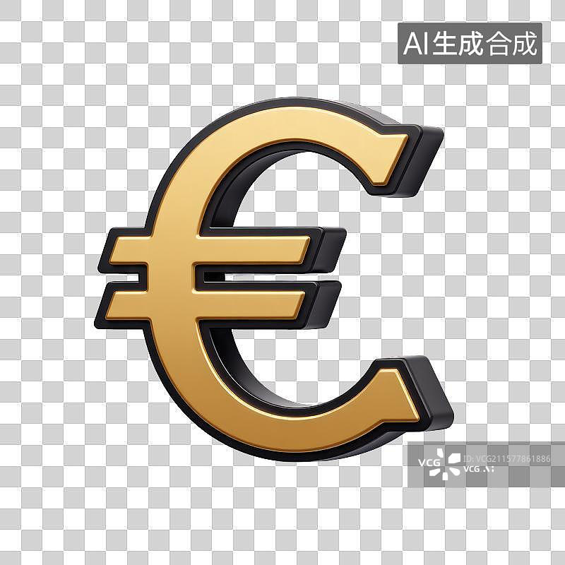 【AI数字艺术】金融货币的象征欧元的象征图片素材