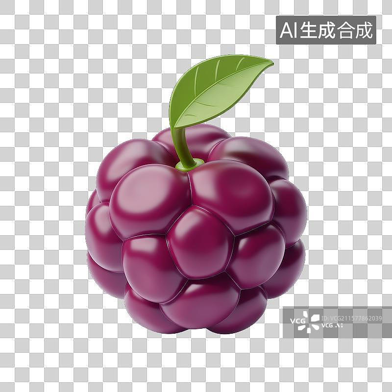 【AI数字艺术】紫色果实甜蜜诱惑图片素材