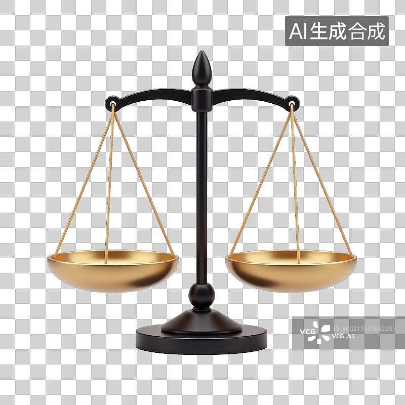 【AI数字艺术】象征公正的天平图片素材