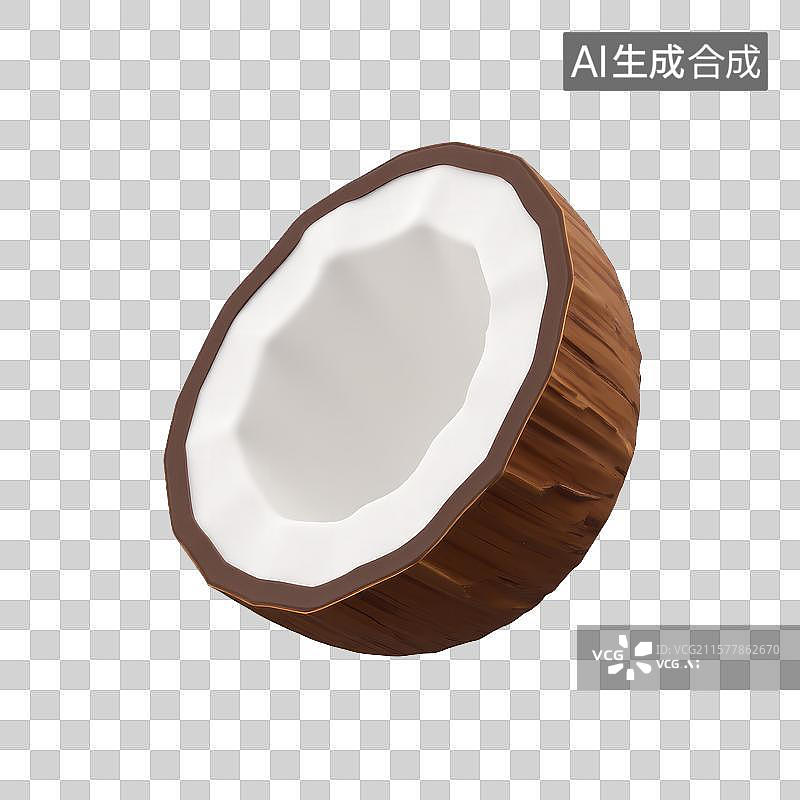 【AI数字艺术】夏日清凉椰子的诱惑图片素材