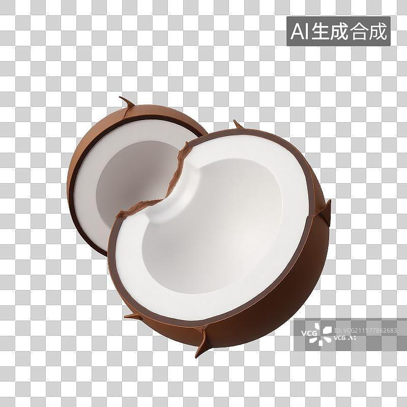 【AI数字艺术】夏日清凉椰子的诱惑图片素材