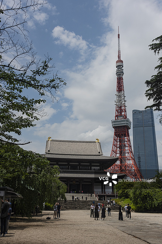 增上寺和东京塔图片素材
