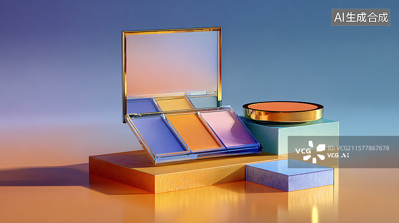 【AI数字艺术】彩妆盘创意画面图片素材