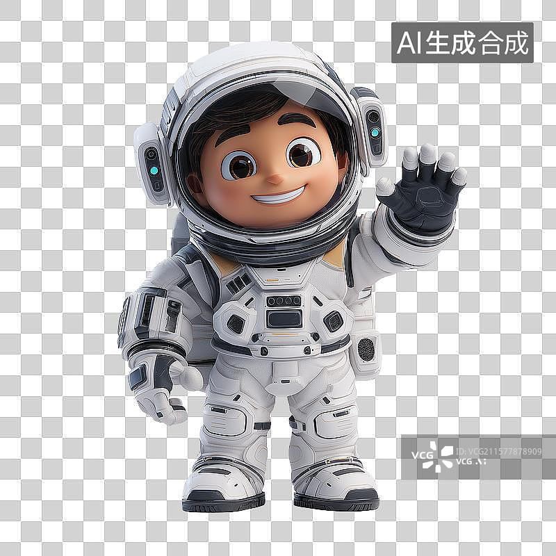 【AI数字艺术】可爱卡通男宇航员图片素材