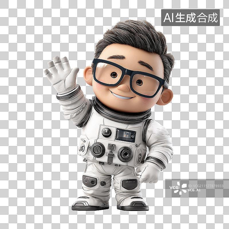 【AI数字艺术】可爱卡通男宇航员图片素材