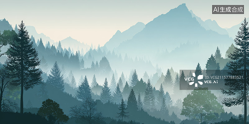 【AI数字艺术】湖畔樱花小屋静谧美景图片素材