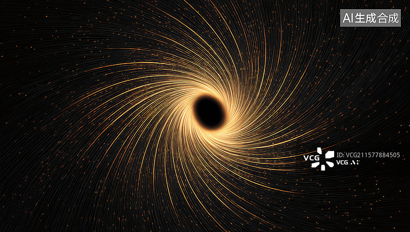 【AI数字艺术】黑洞的神秘魅力图片素材