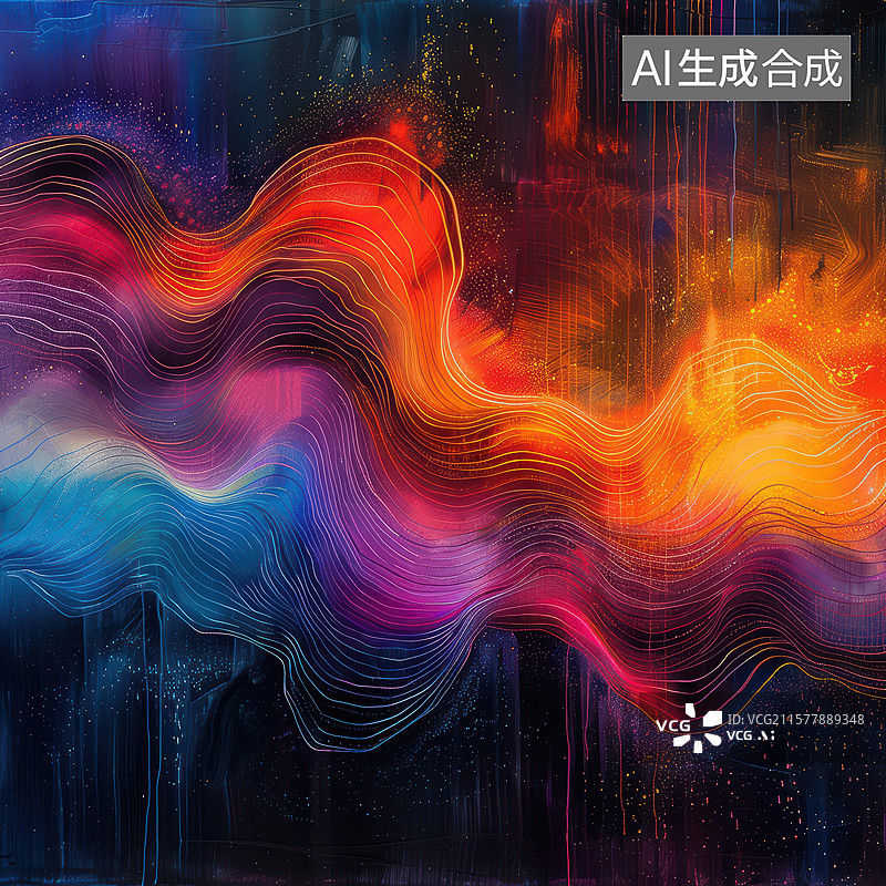 【AI数字艺术】通感艺术抽象渐变图图片素材