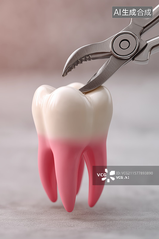 【AI数字艺术】牙科模型与拔牙钳图片素材