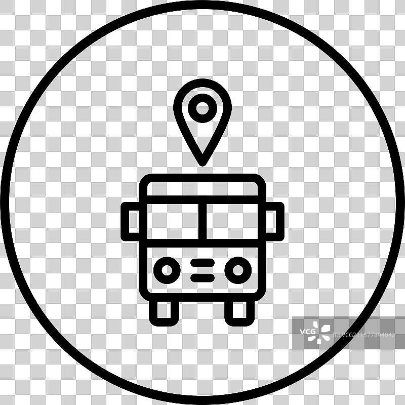 公交车站图标设计图片素材