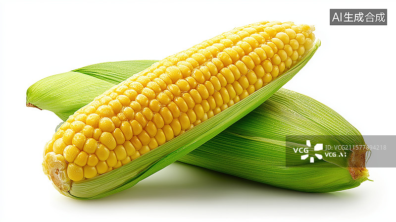 【AI数字艺术】新鲜玉米棒特写图片素材
