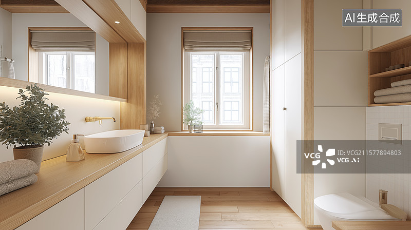 【AI数字艺术】现代简约卫生间设计图片素材