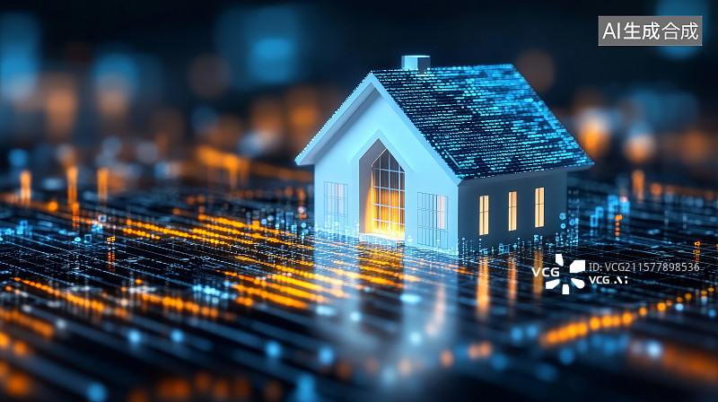 【AI数字艺术】房地产投资和房价指数概念背景图片素材