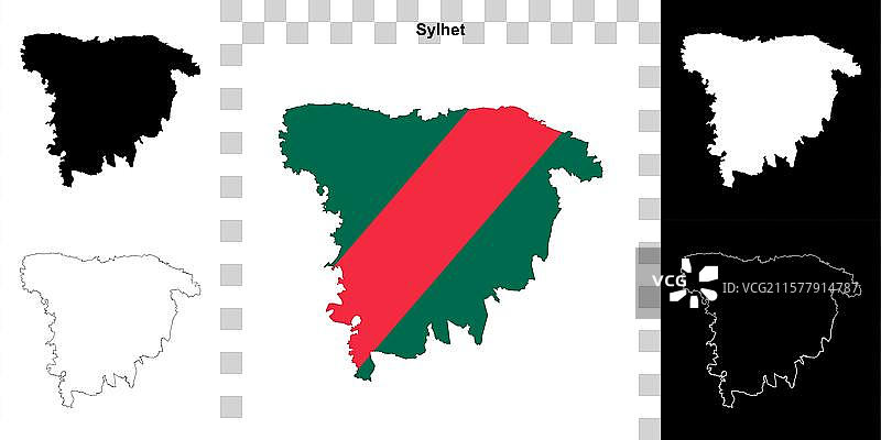 西里特轮廓地图图片素材