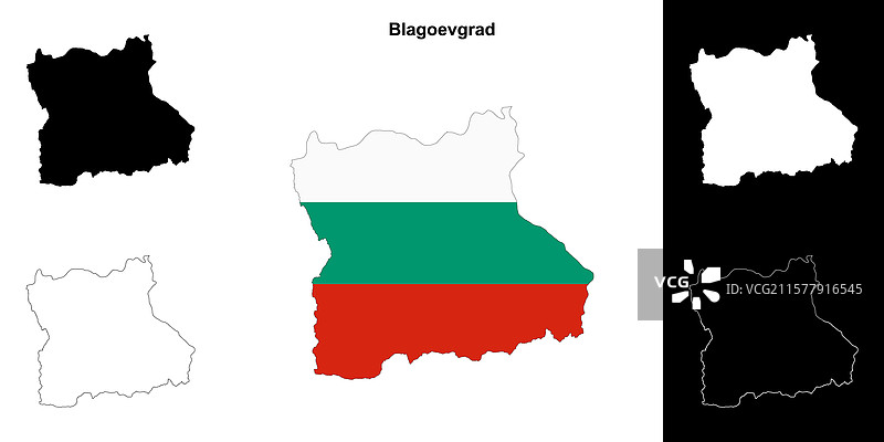 布拉戈耶夫格勒轮廓地图图片素材