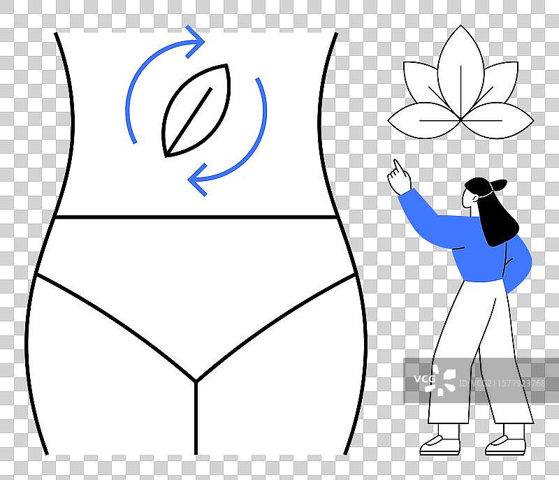 身体健康概念与自然叶子符号图片素材