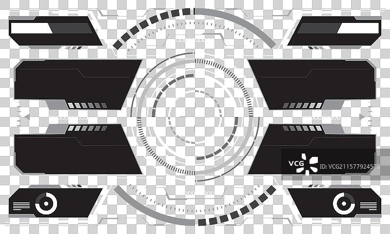 白色圆形科幻界面屏幕视图图片素材