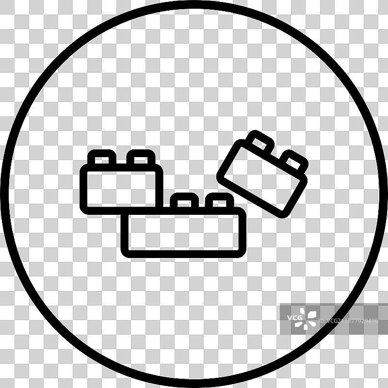 塑料积木图标设计图片素材