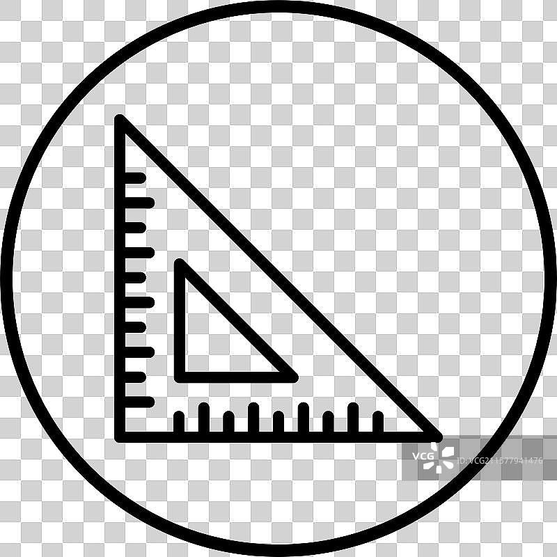 三角尺图标设计图片素材